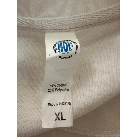 HOI Men White Crew Neck Long Sleeves Graphic Sweatshirt Size XL - Picture 6 of 7